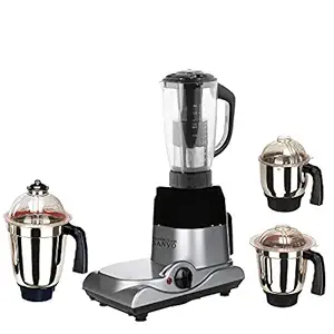 Master Class Sanyo 1000 Watts Baba Metallic Mixer Grinder with 4 Jar (1 Juicer Jar, 1 Large Steel Jar, 1 Medium Jar, 1 Chutney Jar), Multicolor