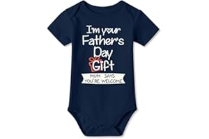 BesserBay Baby Bodysuit Short Sleeve First Fathers Day Onesie Gift 0-12 Months