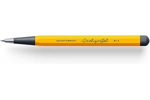 ‎LEUCHTTURM1917 LEUCHTTURM1917 374015 Drehgriffel Nr. 2, Bleistift mit Drehmechanik, Aluminium, Stahl, designprämiert, Sunflower - Bleistift