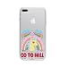Produktbild licaso Apple iPhone 8 Plus Handyhülle Smartphone Apple Case aus TPU mit Go to Hell Print Motiv Slim Design Transparent Cover Schutz Hülle Protector Soft Aufdruck Lustig Funny Druck