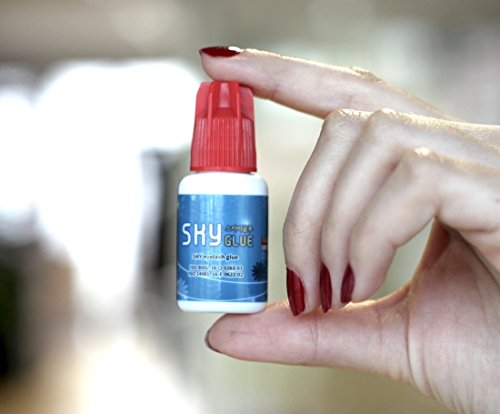 Wimpernverlängerung – SKY Glue S+ 5ml – Wimpernkleber – Kleber schwarz, extra stark, schnell trocknend für Einzelwimpern und Volumenwimpern - 2