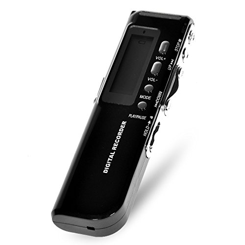 Hangang Digital Voice Recorder, 8 GB Digital Audio Voice Recorder Diktiergerät mit MP3-Player, klein tragbare Sound Recorder mit HD Aufnahme, Double Noise Reduzierung Mikrofon LCD-Bildschirm