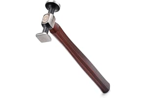 WUTA Hammer,Lederhammer, Hammer mit Kopf Aus Kohlenstoffstahl, Doppelköpfiger Walnuss holzhammer