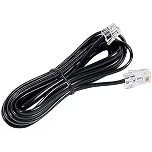 Hi-Lite Essentials Telephone Modem Line Cord Cable, RJ11 Plug to Plug Copper Cable (10 Mtr)