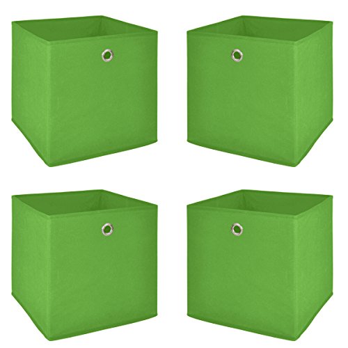 Möbel Akut Faltbox 4er Set in grün, Aufbewahrungsbox für Raumteiler oder Regale - 2