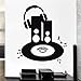 Produktbild Musik Wand Aufkleber Kopfhörer Klingt Dj Night Club Pop - Art 57x68cm Aufkleber