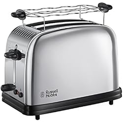 Russell Hobbs 23310-56 Toaster Grille Pain 1670W Chester Inox, 2 Fentes, Chauffe Viennoiseries, Rapide