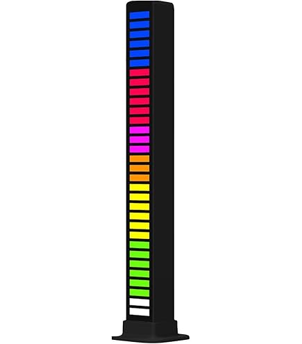 USB/batteria ricaricabile APP luce di controllo del suono, RGB tubo colorato 32 LED vocale pickup ritmo luce striscia di luce, atmosfera musica ambiente bar per auto partito computer
