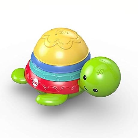 Fisher Price Ma Tortue pour Le Bain jouet flottant pour permettre bb de samuser empiler filtrer et verser de leau ds 6 mois DHW16