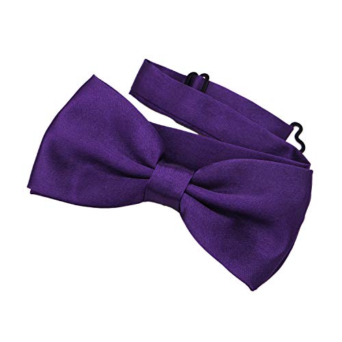 DonDon Pajarita Hombre elegante con gancho con nudo y ajustable color lila