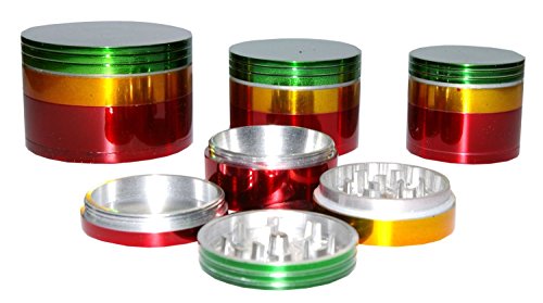 Grinder alu 4-teilig mit Sieb und Magnet (50mm Durchmesser)