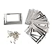 Produktbild Sharplace 10x Metall Etikettenrahmen Namenschild Label Apothekerschrank Schrank Regal Schublade - Silber