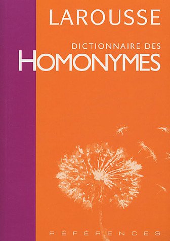 couverture de : Dictionnaire des homonymes