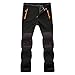 Price comparison product image Mounter Men Outdoor Waterproof Straight Trousers Windproof Warm Winter Thick Quick Dry Zipper Pockets Climbing Hiking Pants (Black, XXXL = UK:36~38)