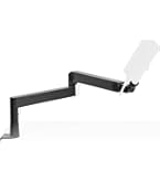 Bras De Microphone De Bureau Ajustable - Support Profil Bas Avec Passe-câble, Tige Extension - Pour Streaming, Podcast, Gaming (Charge 2 Kg)