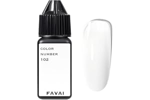 FAVAI Airbrush Gel Nail Polish #102 Blanc 15ml,sans TPO, Vernis à ongles en gel aérographe, sans Dilution, Spray Aérographe, French Manucure, Effet Dégradé, Nail Art, Baby Boomer, Décoration Ongles UV