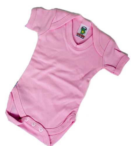 Tiny Baby Girls Boys Gorgeous Basic Short Sleeve Cotton Romper Babygro Pink New-born Christmas Stocking Filler Gift Idea