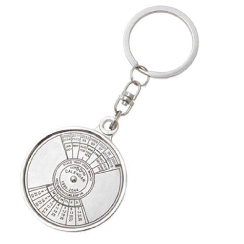 Preisvergleich Produktbild Kalender Schlüsselanhänger Schlüsselring Silber