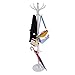 Hapilife 15 Hanging Hook Traditional Floor-Standing Hat and Coat Stand With Marble Base - Multiple Colour (Silver)