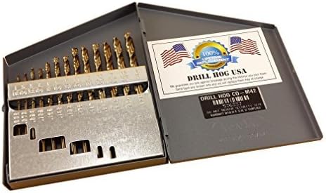 Drill Hog USA 13 Pc COBALT Drill Bit Set Index M42 Drill Bits by Drill Hog