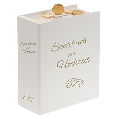 Sparbuch zur Hochzeit in Weiß - Hochzeitsgeschenke Ideen für Brautpaar - originelle Geldgeschenke zur Hochzeit