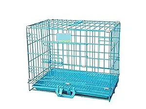 Dog Trust Single-Door Folding Metal Dog Cage with Paw Protector (30 Inch)