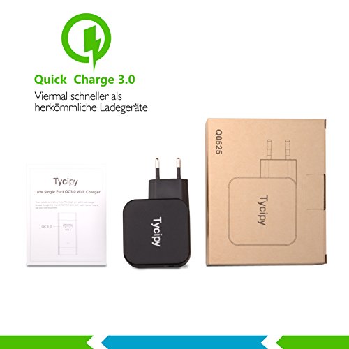 Tycipy USB Ladegerät für Handys, QC3.0 Ladegerät Wall Charger USB Handys Adapter Quick Charge Ladestation [18W 1 Port] - 7