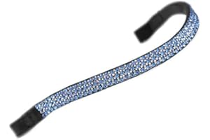 Shires Aviemore Large Frontal Strass Bleu/Noir