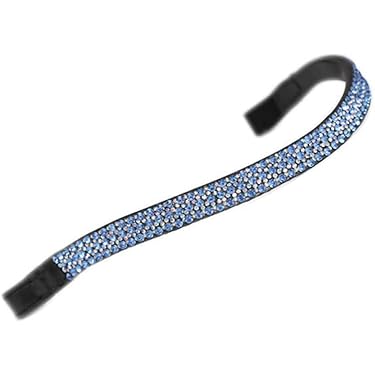 Bandeau De Sourcils Pour Cheval – Cristaux Bleus Et Violets – Cuir – Taille Et Couleur Au Choix
