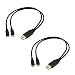 Produktbild UCEC Micro-USB-Splitter-Kabel, 2 Micro USB B-Stecker auf 1 USB A-Stecker, 2 Stücken USB Kabel Verteiler Splitter Weiche