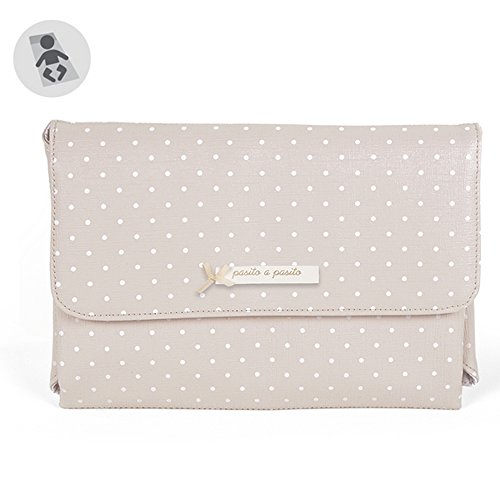 Pasito a Pasito Changing Pad Atelier in Leatherette Beige with White Topito