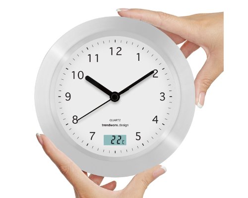 Trendworx 4044 Badezimmeruhr mit Saugnapf und digitalem Thermometer - 8