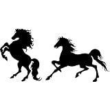 Folien Aufkleber ***Pferde*** 2 Stück - (Größen und Farbauswahl)