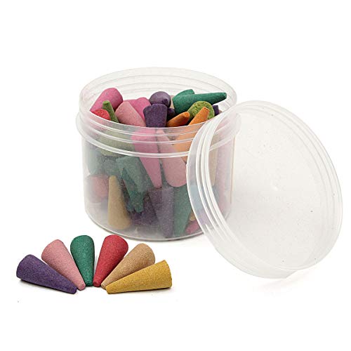 Preisvergleich Produktbild KUNSE 80Pcs / Box, Die Natürliche Rückfluss Räucherkerzen Duft Mischen Entspannen Brenner Aromatherapie Turm Weihrauch