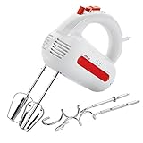 2 varillas batidoras Ufesa BATIDORA AMASADORA BV4611, 200 W, De plástico, 5 Velocidades, Blanco