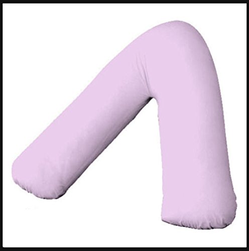 Adamlinens 68 pick V Pillowcase for V Shaped Pillows Purple V Pillow Case Cover Only