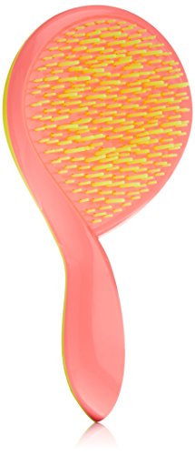 Michel Mercier - Cepillo para desenredar para cabello fino, color rosa, diseño de Ultimate cerdas mango/amarillo