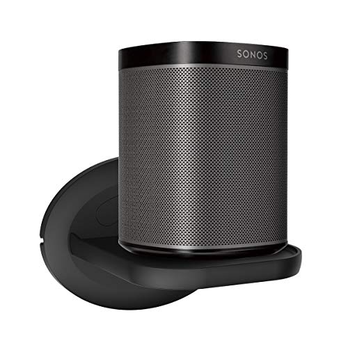 Gelink Estante de Pared Organizador para Enrollar el Cable de Cualquier Dispositivo, Soporte de Pared Estante Mural para Sonos, Google Wifio Cualquier Cosa de hasta 15 Libras (Negro)