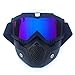 Produktbild YAKOK Maske für Nerf, Abnehmbar Maske Brille Schutzbrille Taktische Schutzmaske für Nerf, CS, Paintball Spiele (Schwarz, Blau)