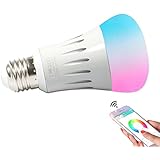 Expower Smart WiFi Light, Dimmable 7W RGB Led Bulb Works with Amazon Alexa Echo Remote Control by Smartphone IOS &amp; Android, 60 W Equivalent (White E27)