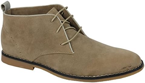 Mens Classic Faux Suede Leather Desert Chukka Retro Lace up Boots 6 Colour