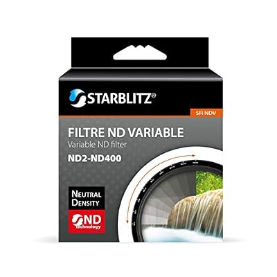 Starblitz SFINDV77 Filtre à Densité Neutre Variable gradué ND2 à ND400 pour Objectif 77 mm Noir