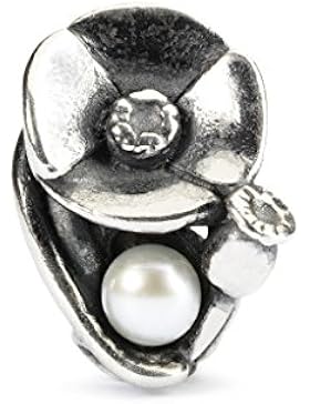 Trollbeads Damen-Bead 925 Sterling Silber weiß TAGBE-00034