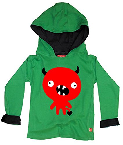 Monster Devil Hoody - Green 9 - 10 Yrs