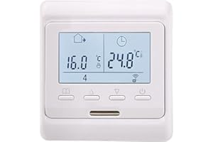 MINCOHOME MINCO HOME Programmable Tuya Smart WiFi Thermostat Electric Heating Warm Floor Temperature Controller For Water/Gas Boiler Voice Control Room Thermostat (For Water/Gas Boiler, White)