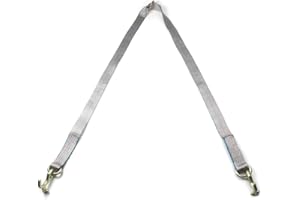 Camotokiit V-Bridle Strap, 2.1" x 80", 5400 lbs WLL, Silver, Stainless Steel, J-Hook, For Chevrolet Corvette C5-C8