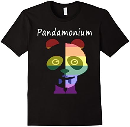 Men's Pro-LGBT Gay Panda Bear Club T-shirt XL Black