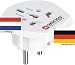Produktbild Reiseadapter - Auslandsadapter auf Deutschland Schukostecker - Strom Netz Adapter für Stecker aus Luxemburg 220-230V Umwandlungsstecker Reisestecker German Travel Adapter Luxembourg