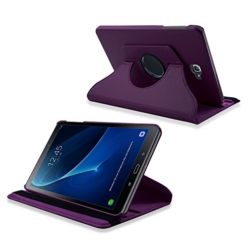 SAVFY Samsung Galaxy Tab A 10.1 Hülle (2016) T580N/ T585N 360 Grad Drehung Case Schutzhülle Tasche mit Ständerfunktion inkl. Eingabestift und Schutzfolie, lila - 5