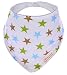 Hxhome Cotton Baby Bandana Drool Bibs with Adjustable Snaps - 6 Pack Baby Absorbent Soft Cotton Fleece Backing Drool Bib for Teething Toddlers Infants Babies Girls